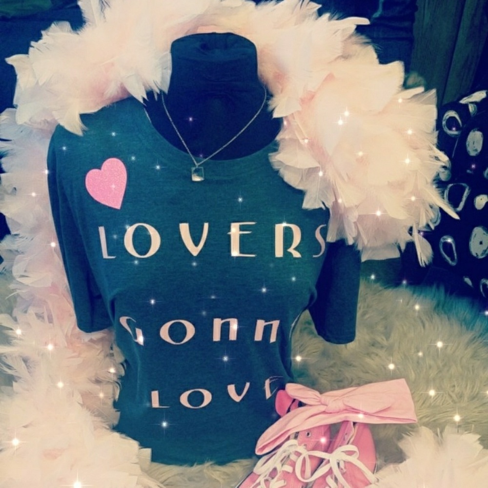 Plus Size Valentine Top Pink Heart Lovers